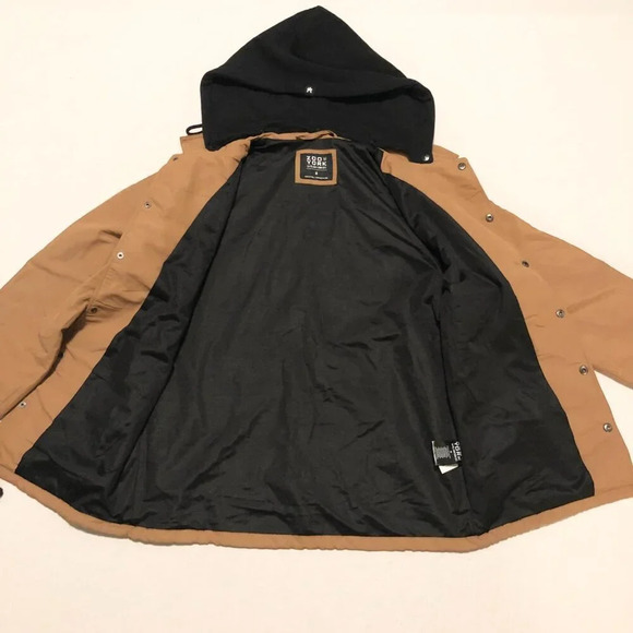 Zoo York Mens Jacket Size Medium Button Up Removable Hood - Picture 11 of 16